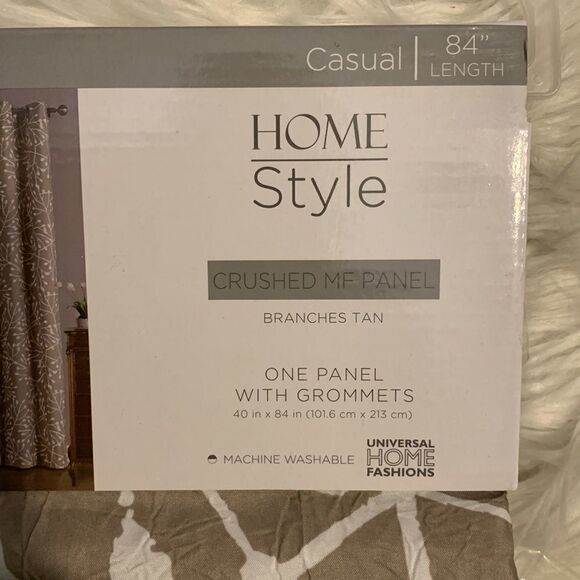 Biscayne Branches Grommet window panel 84 inches length by 40 inches wide - Picture 4 of 7